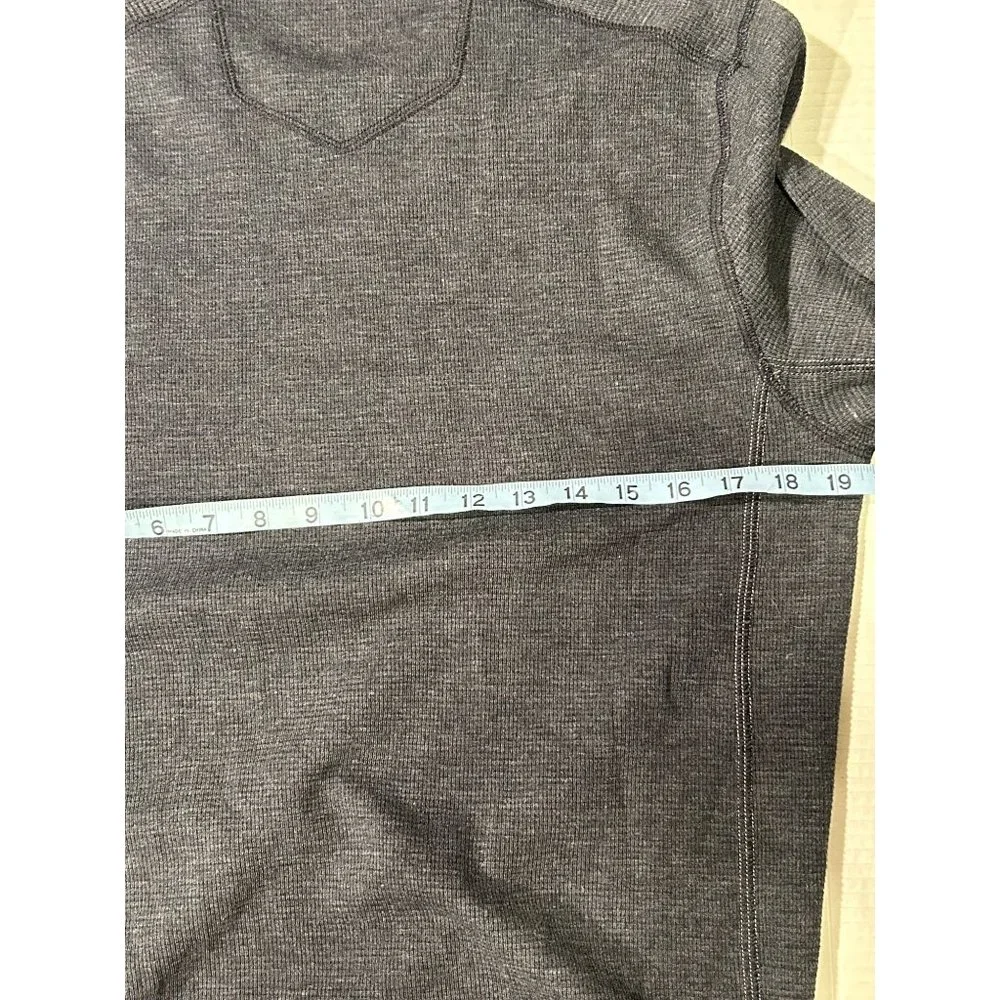Eddie‎ Bauer Crew Neck Pullover Waffle Knit Sweater Dark Gray Cotton Mens S